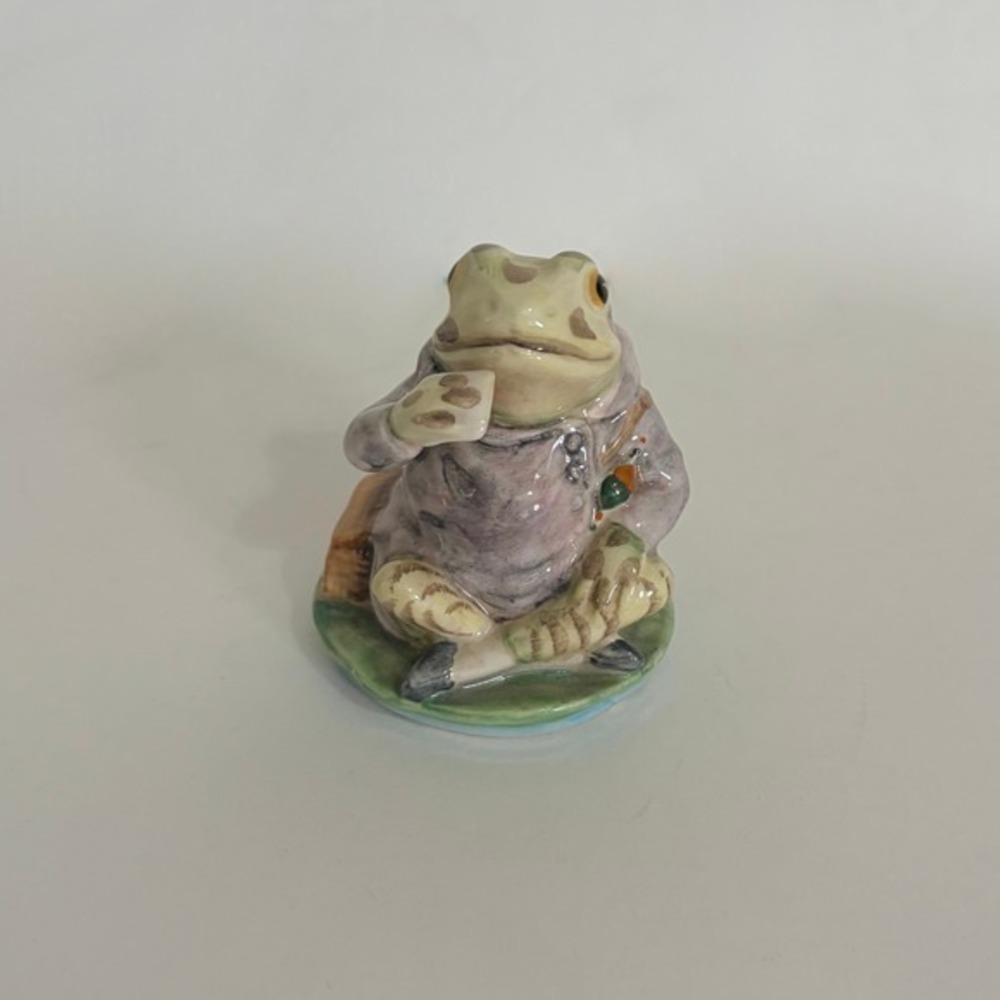 Vintage JEREMY FISHER Royal Albert Figurine Frog Beatrix Potter Porcelain Figure